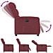 Poltrona Elettrica Reclinabile Rosso Vino in Tessuto - Foto miniatura 8