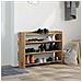 Scarpiera Rovere Artigianale 80x25x62 cm in Legno Multistrato - Foto miniatura 3
