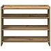 Scarpiera Rovere Artigianale 80x25x62 cm in Legno Multistrato - Foto miniatura 4
