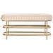 Panca Con Contenitore Per Scarpe Vergas Velluto Beige - Foto miniatura 3