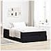 Pouf Letto con Materasso Nero 120x190 cm Velluto - Foto miniatura 3