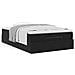 Pouf Letto con Materasso Nero 120x190 cm Velluto - Foto miniatura 4