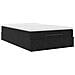 Pouf Letto con Materasso Nero 120x190 cm Velluto - Foto miniatura 6