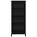 Armadio per Libri Rovere Nero 80 x 30 x 155 cm - Foto miniatura 5