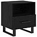 Armadio da Notte con cassetto Rovere nero 40 x 35 x 47,5 cm - Foto miniatura 1