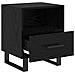 Armadio da Notte con cassetto Rovere nero 40 x 35 x 47,5 cm - Foto miniatura 5