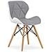 Sedia WAKO Design moderno Grigio-Bianco x4 - Foto miniatura 2