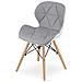 Sedia WAKO Design moderno Grigio-Bianco x4 - Foto miniatura 7