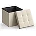 PUFA LSF028W01 Pouf Organizer Bianco Crema MDF Storage - Foto miniatura 2