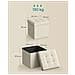 PUFA LSF028W01 Pouf Organizer Bianco Crema MDF Storage - Foto miniatura 4