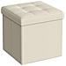 PUFA LSF028W01 Pouf Organizer Bianco Crema MDF Storage - Foto miniatura 1