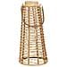 Lanterna Portacandela In Rattan Marrone D26,5x56h - Foto miniatura 2