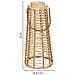 Lanterna Portacandela In Rattan Marrone D26,5x56h - Foto miniatura 4