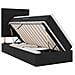 Letto con contenitore e materasso Nero 90 x 190 cm Velluto - Foto miniatura 1