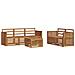 Set divani Legno di Acacia Massello - Foto miniatura 1