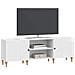 Mobile TV Bianco Lucido 150 x 31 x 50 cm Legno ingegnerizzato - Foto miniatura 2