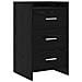 Comodini Rovere Nero 40 x 36 x 70 cm Legno ingegnerizzato - Foto miniatura 1