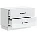 Armadio da Notte con cassetto Bianco 62 x 34,5 x 44,5 cm - Foto miniatura 3