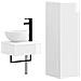 Set di mobili per il bagno 2 pz Bianco Lucido - Foto miniatura 1