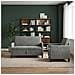 Set di Divani con Storage 2 pz Grigio Scuro Poliestere - Foto miniatura 4