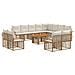 Set Divano da Giardino 13 pz Naturale e Bianco Crema polyrattan - Foto miniatura 1