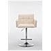 Sgabello Bar Design Los Angeles I Sedia Sgabello Imbottita In Similpelle I Sgabello Girevole Con Braccioli E Schienale I Sedia Poltroncina Crema - Foto miniatura 2