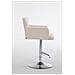 Sgabello Bar Design Los Angeles I Sedia Sgabello Imbottita In Similpelle I Sgabello Girevole Con Braccioli E Schienale I Sedia Poltroncina Crema - Foto miniatura 3