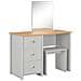 Tavolo da Trucco con Specchio e Sgabello Grigio 104x45x131 cm - Foto miniatura 2