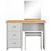 Tavolo da Trucco con Specchio e Sgabello Grigio 104x45x131 cm - Foto miniatura 4