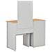 Tavolo da Trucco con Specchio e Sgabello Grigio 104x45x131 cm - Foto miniatura 5