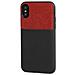 Duo Pocket, Cover Bicolore Con Inserti Metallici - Apple Iphone X - Nero / rosso - Foto miniatura 2