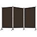 Paravento A 3 Pannelli Marrone 260x180 Cm - Foto miniatura 2