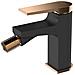Nero / rose Gold Ottone Bagno Bidet Rubinetto Miscelatore Connettore Click-clack - Foto miniatura 1