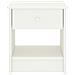 Comodino Bianco 35x30x40 Cm In Legno Massello Di Pino - Foto miniatura 2