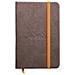 NOTEBOOK RIMBORDATO RIGIDO 9X14 MM 192 PAGINE CARTA AVORIO 90 GR A RIGHE- CON ELASTICO - Foto miniatura 1