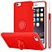 Custodia Compatibile Con Apple Iphone 6 / 6s In Liquid Rosso - Coperchio Protettivo In Silicone Tpu Flessibile Con Anello - Foto miniatura 1
