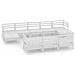 Set Divani Da Giardino 10 Pz Bianco In Legno Massello Di Pino - Foto miniatura 2