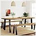 Tavolo Da Pranzo 200x90x75 Cm In Legno Massello Di Acacia - Foto miniatura 1