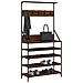 Appendiabiti Con Porta Scarpe Rovere Marrone 90x34x184 Cm - Foto miniatura 3