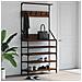 Appendiabiti Con Porta Scarpe Rovere Marrone 90x34x184 Cm - Foto miniatura 1