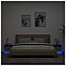 Comodini Con Luci Led 2pz Neri 40x39x37 Cm - Foto miniatura 1