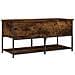 Panca Portaoggetti Rovere Fumo 100x42,5x47 Cm Legno Multistrato - Foto miniatura 2