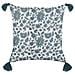 Cuscino Decorativo Rumex Cotone 45 X 45 Cm Floreale Stampa A Blocchi Blu - Foto miniatura 3