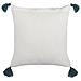 Cuscino Decorativo Rumex Cotone 45 X 45 Cm Floreale Stampa A Blocchi Blu - Foto miniatura 4