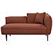 Chaise Longue Versione Destra Chevannes Bouclé Rosso Scuro - Foto miniatura 3