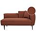 Chaise Longue Versione Destra Chevannes Bouclé Rosso Scuro - Foto miniatura 4