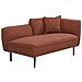 Chaise Longue Versione Destra Chevannes Bouclé Rosso Scuro - Foto miniatura 5