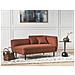 Chaise Longue Versione Destra Chevannes Bouclé Rosso Scuro - Foto miniatura 1