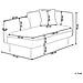 Chaise Longue Versione Destra Chevannes Bouclé Rosso Scuro - Foto miniatura 7