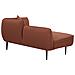 Chaise Longue Versione Destra Chevannes Bouclé Rosso Scuro - Foto miniatura 8